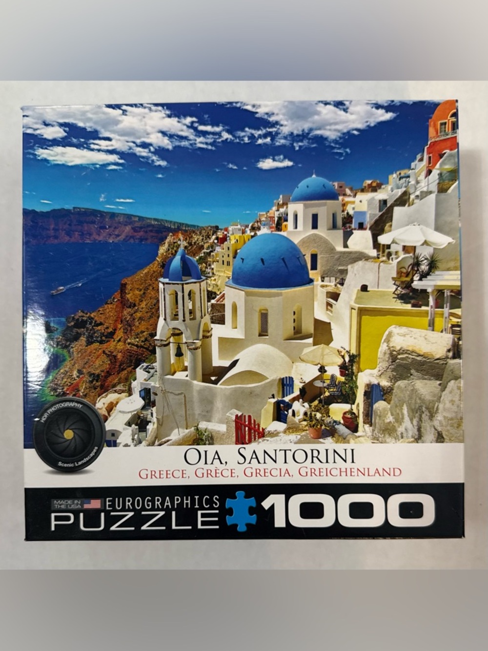 Eurographics Oil, Santorini, Greece 1000 Piece Jigsaw Puzzle